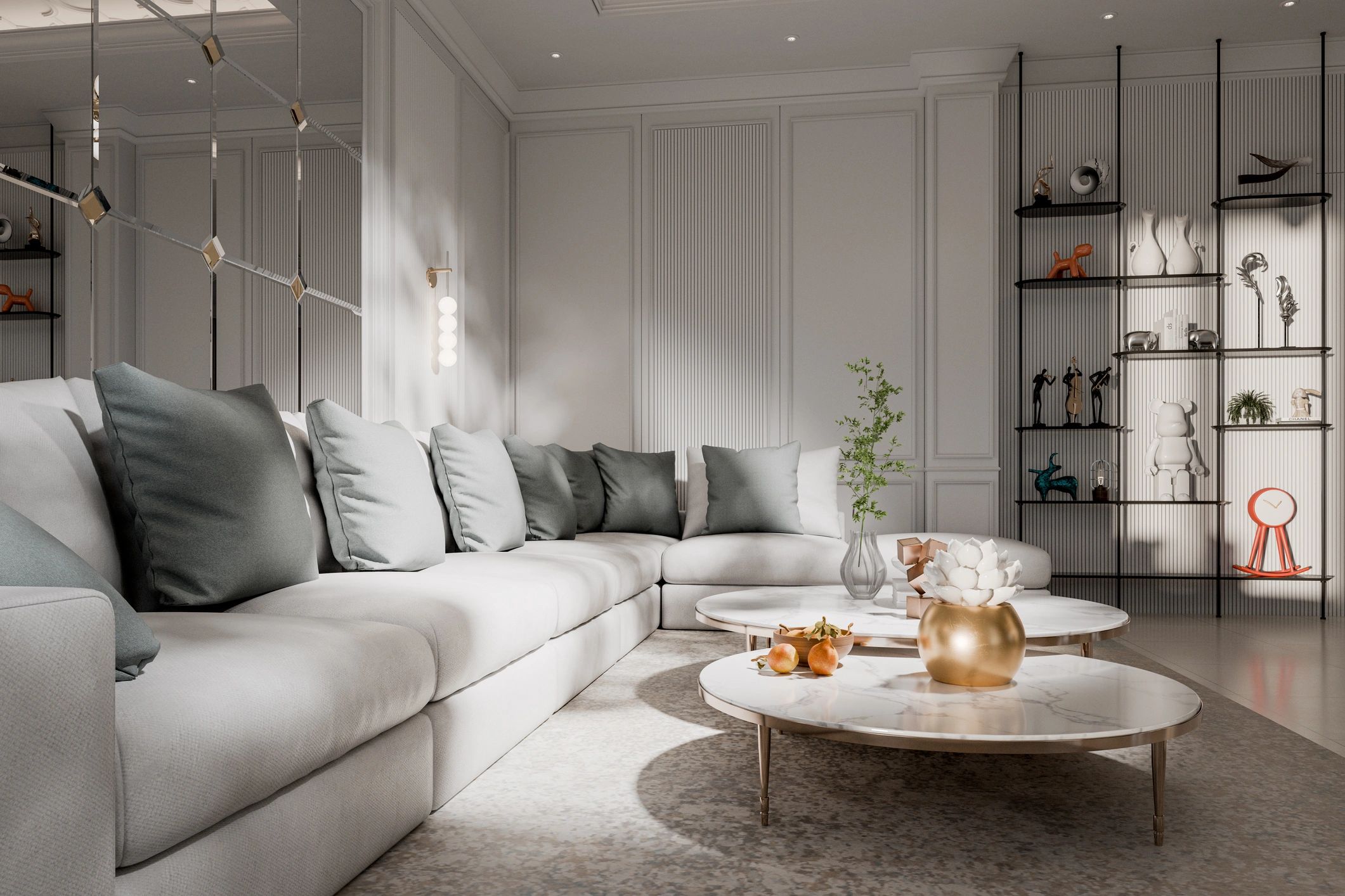 Open-concept home renovation with modern finishes and clean staging